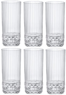 Set de verres Bormioli Rocco - Verres longdrink - America 20s - 490ml - 6 pièces