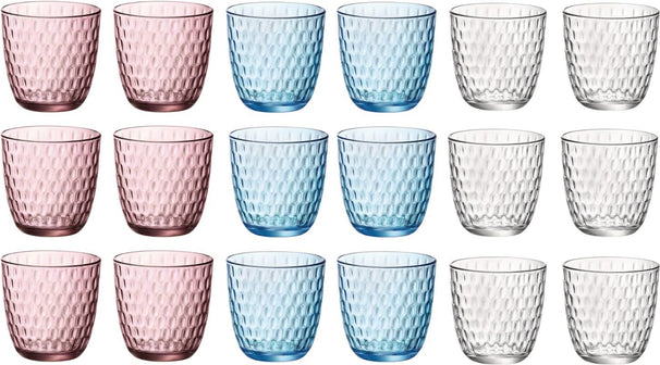 Ensemble de verres à eau Bormioli Rocco - Gobelets - Slot - 290 ml - 18 pièces