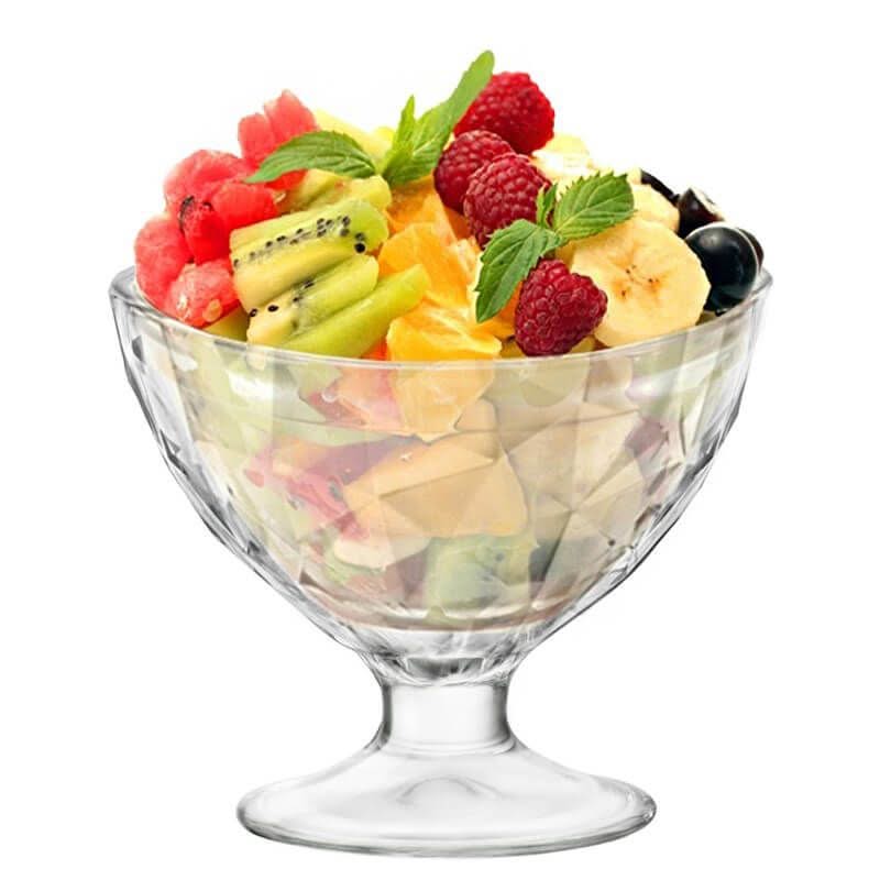 Set de coupes a glace Bormioli Rocco - Sur pied - Diamond - 360 ml - 6 pièces