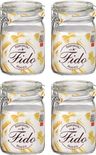 Ensemble de bocaux Bormioli Rocco - Bocaux en verre - Fido - 1 L - 4 pièces