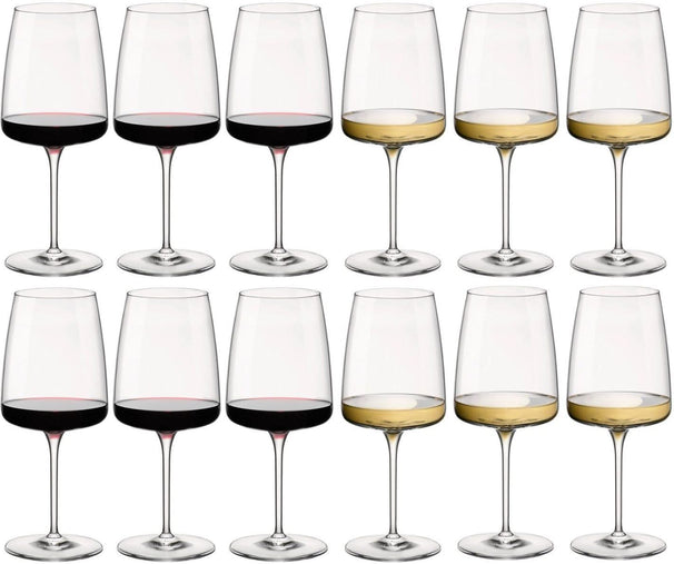Set de verres a vin Bormioli Rocco - Rouge/blanc - Nexo - 540/380 ml - 12 pièces