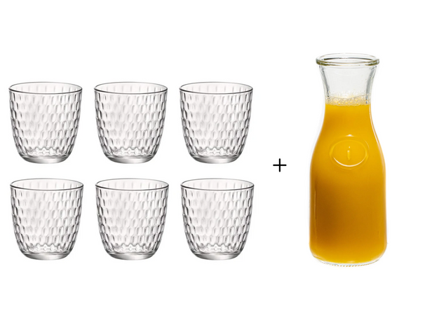 Ensemble de verres a eau Bormioli Rocco - Gobelets - Slot - 290 ml - 7 pièces
