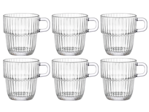 Set de tasses à thé Bormioli Rocco - Avec anse - Barshine - 250 ml - 6 pièces