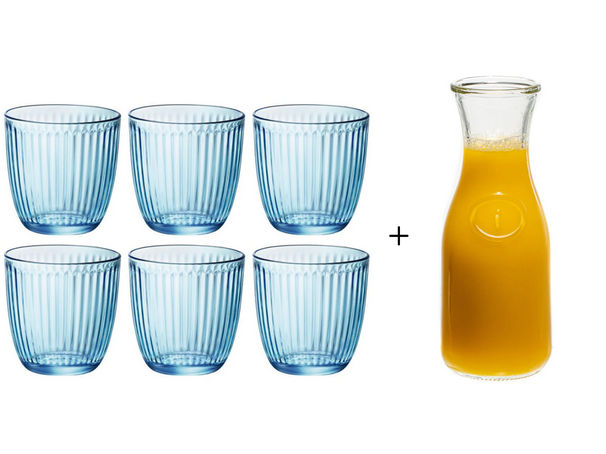 Ensemble de verres à eau Bormioli Rocco - Gobelet - Line - 290 ml - 7 pièces