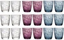 Set de verres à eau Bormioli Rocco - Gobelets - Diamond - 300 ml - 18 pièces