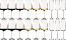 Set de verres à vin BormioliRocco - Verres à vin et champagne - Nexo - 18 pièces