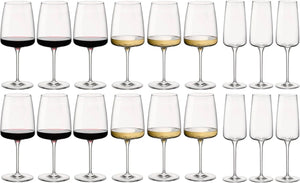 Set de verres à vin BormioliRocco - Verres à vin et champagne - Nexo - 18 pièces