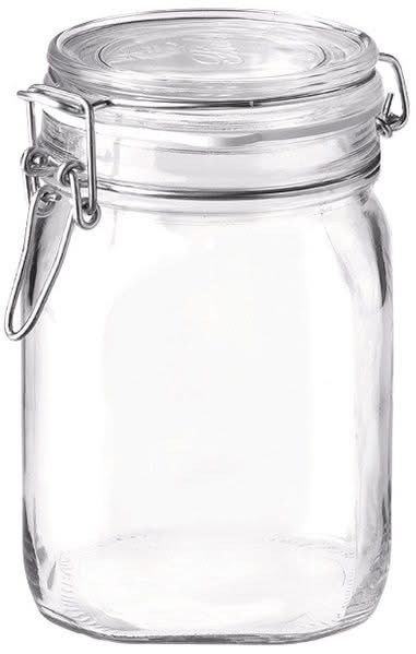 Ensemble de bocaux Bormioli Rocco - Bocaux en verre - Fido - 1 L - 4 pièces