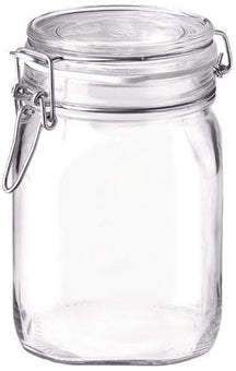 Ensemble de bocaux Bormioli Rocco - Bocaux en verre - Fido - 1 L - 4 pièces