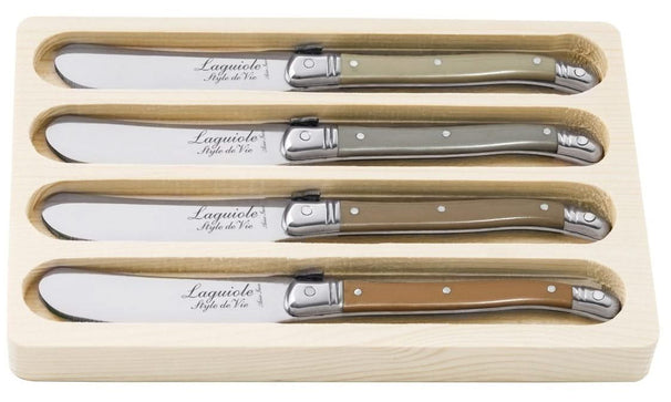 Ensemble de couteaux à beurre Laguiole - en inox - Trésor - 4 pièces