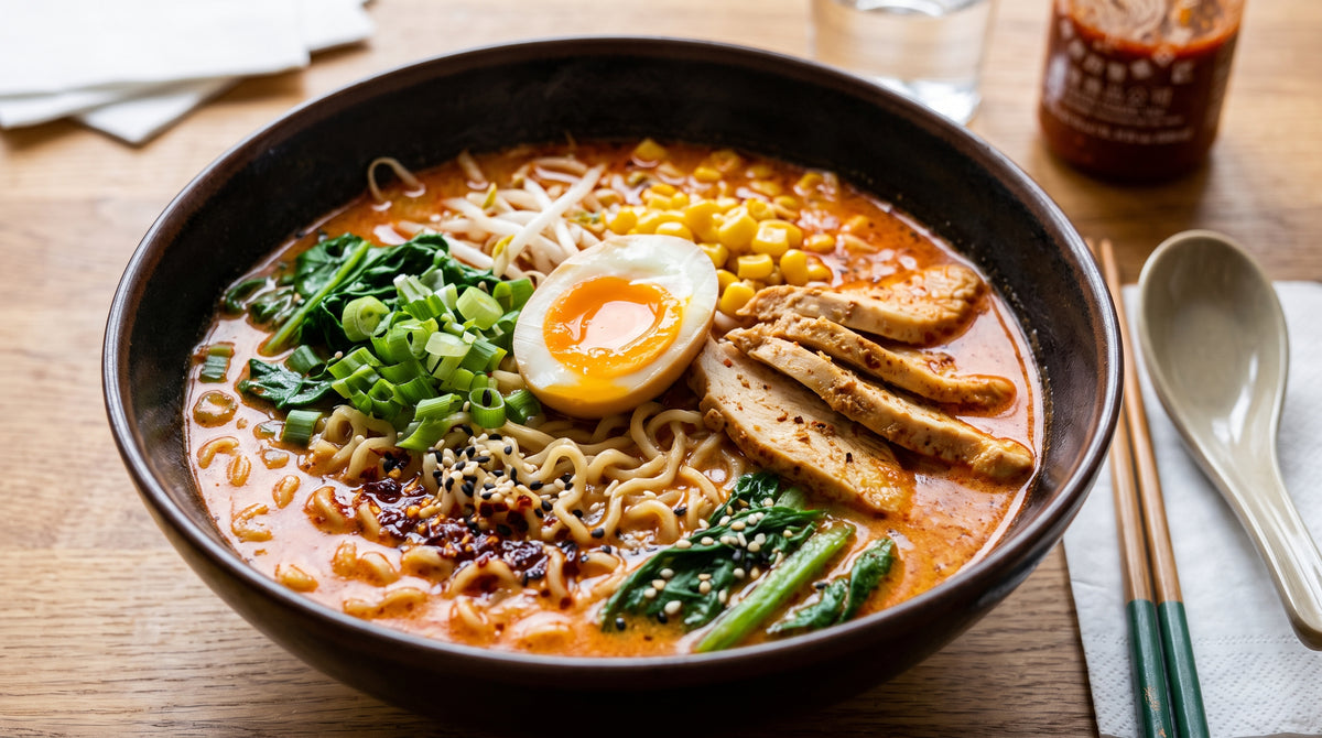 Soupe de nouilles épicée et crémeuse à petit prix
