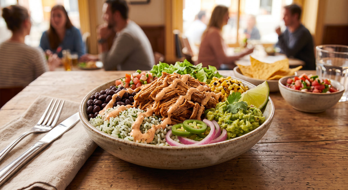 Pulled pork juteux sur un lit de riz parfait