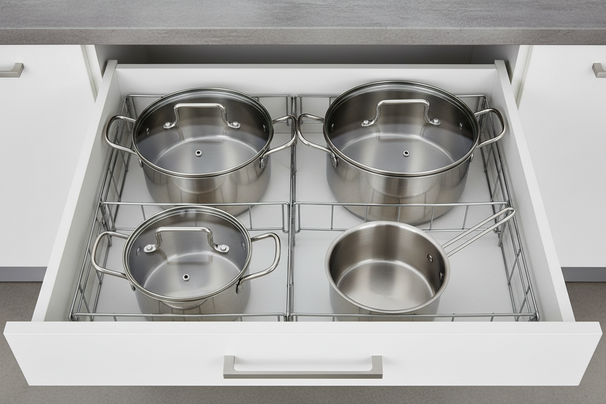 Set de casseroles Cookinglife - en inox - Essential Steel - Ø16-20cm - 4 pièces