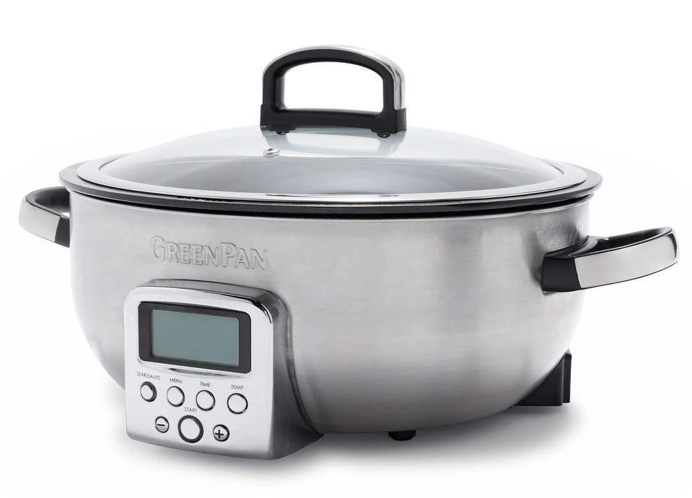 Multicuiseur GreenPan Omnicooker - 5,7 litres - Acier inoxydable - Revêtement antiadhésif céramique