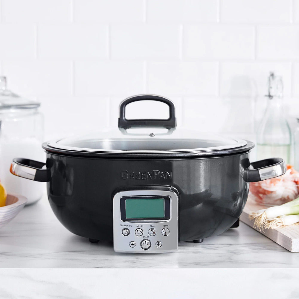 Multicuiseur GreenPan Omnicooker - 5,7 Litres - Noir - Revêtement antiadhésif en céramique