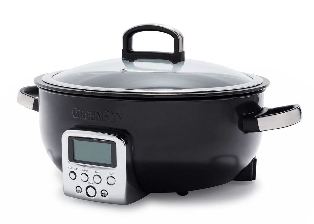 Multicuiseur GreenPan Omnicooker - 5,7 Litres - Noir - Revêtement antiadhésif en céramique