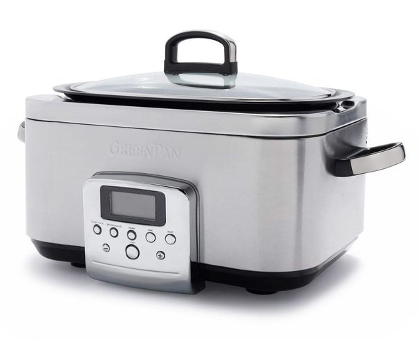 Mijoteuse Électrique GreenPan - 6,0 litres - Acier inoxydable - Revêtement antiadhésif en céramique