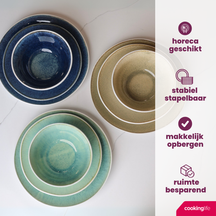 Ensemble de vaisselle Cookinglife - 6 personnes - Belize - ø 25 cm - 18 pièces