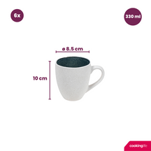 Ensemble de mugs Cookinglife - Mugs a café - Belize - 330 ml - 6 pièces