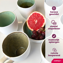 Ensemble de mugs Cookinglife - Mugs a café - Belize - 330 ml - 6 pièces