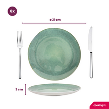 Ensemble de vaisselle Cookinglife - 6 personnes - Belize - ø 25 cm - 18 pièces