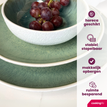 Set d'assiettes Cookinglife - Assiettes à dessert - Belize - ø21 cm - 6 pièces