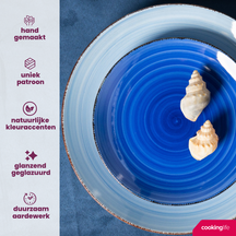 Set de coquetiers Cookinglife - Coquetiers en céramique - Delice Blue - 6 pièces