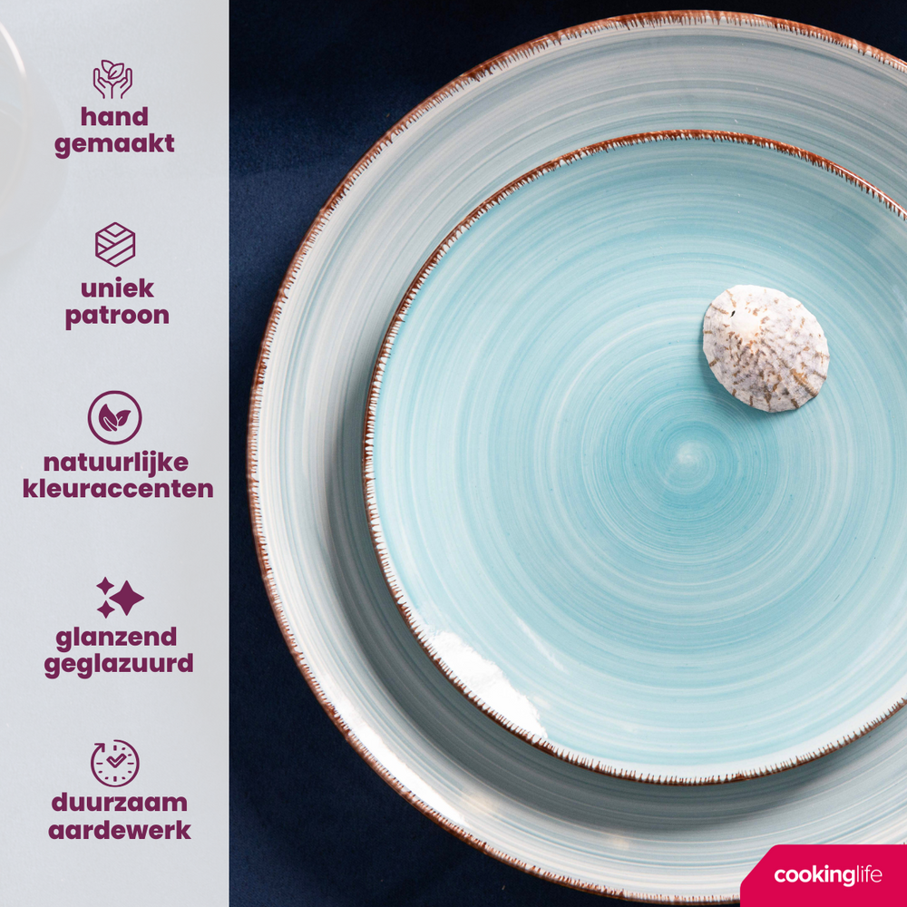 Ensemble de bols Cookinglife - Petits bols - Délice Bleu - ø 12 cm - 6 pièces