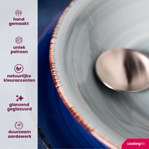 Ensemble de bols Cookinglife - Bols a soupe - Delice Blue - ø 14 cm - 6 pièces