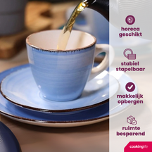 Set de coquetiers Cookinglife - Coquetiers en céramique - Delice Blue - 6 pièces