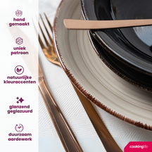 Set d'assiettes à dîner Cookinglife - Delice Gris - ø 26,5 cm - 6 pièces