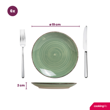 Set d'assiettes Cookinglife - Assiettes a dessert - Delice - ø 19 cm - 6 pieces