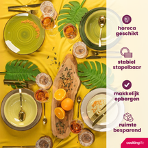 Set d'assiettes Cookinglife - Assiettes à pâtes - Delice - ø21 cm - 6 pièces