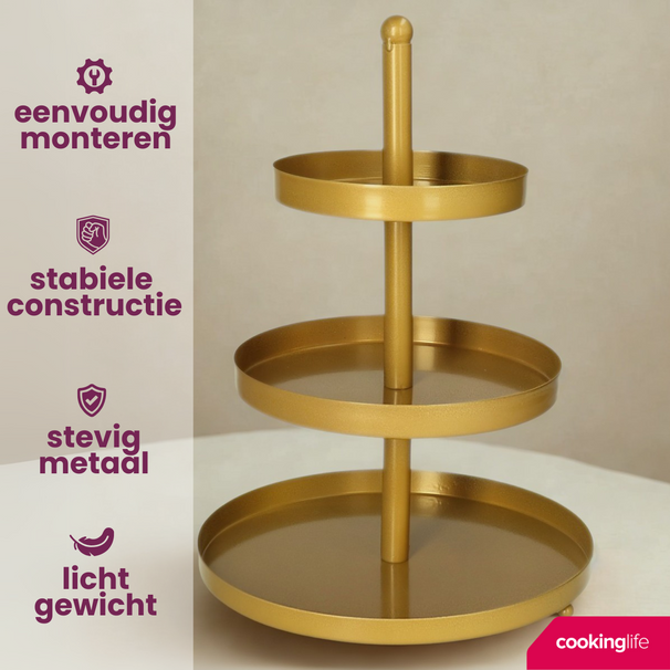 Étagère Cookinglife - 3 niveaux - Food for Fun - Ø 15/20/25 cm
