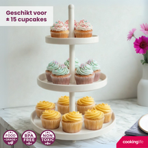 Étagère en métal Cookinglife - 3 niveaux - Food for Fun - Ø 20/25/30 cm