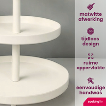 Étagère en métal Cookinglife - 3 niveaux - Food for Fun - Ø 20/25/30 cm
