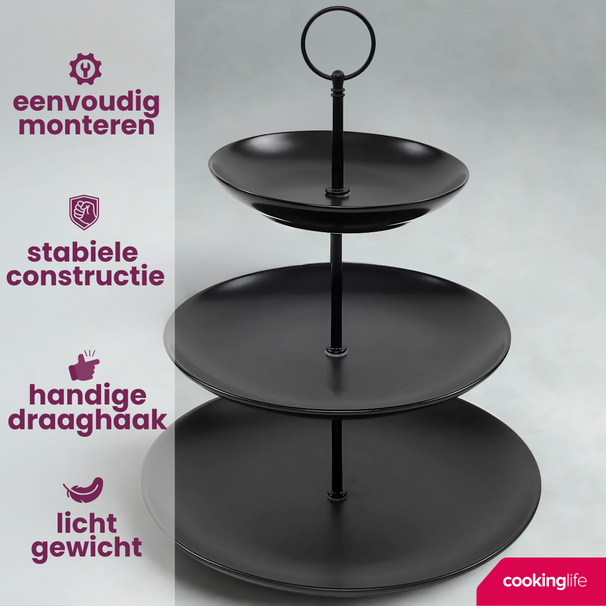 Étagère Cookinglife - 3 niveaux - Food for Fun - Ø 16, 21 & 26 cm