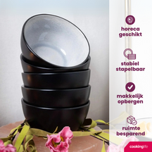 Ensemble de bols Cookinglife - Petits bols - Nola Gris chaud - 12 cm - 6 pièces