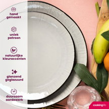 Set d'assiettes Cookinglife - en céramique - Nola Warm Grey - Ø27 cm - 6 pièces