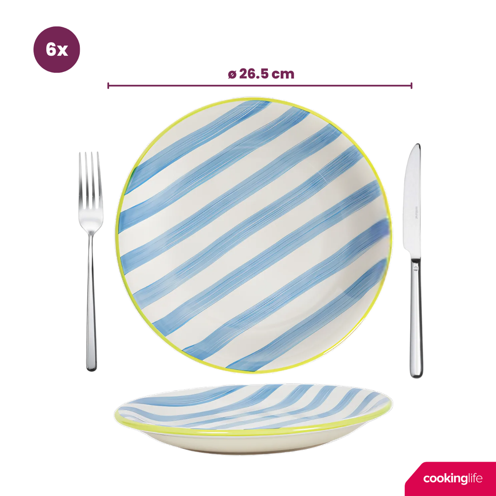 Ensemble de service Cookinglife - 6 personnes - SummerVibes - Ø26,5cm - 18 pièces