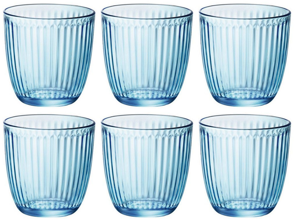 Ensemble de verres à eau Bormioli Rocco - Bleu - Line - 290 ml - 6 pièces