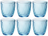 Ensemble de verres à eau Bormioli Rocco - Bleu - Line - 290 ml - 6 pièces