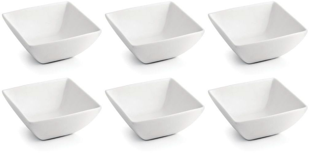 Set de plats à tremper BonBistro - en porcelaine - Squito - 10x10 cm - 6 pièces