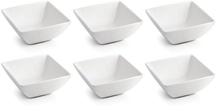 Set de plats à tremper BonBistro - en porcelaine - Squito - 10x10 cm - 6 pièces
