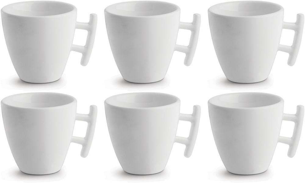 Ensemble de tasses à café BonBistro - en porcelaine - Squito - 170 ml - 6 pièces