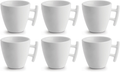 Ensemble de tasses à café BonBistro - en porcelaine - Squito - 170 ml - 6 pièces