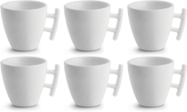 Ensemble de tasses à café BonBistro - en porcelaine - Squito - 170 ml - 6 pièces