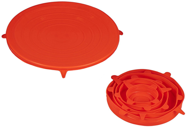 Ensemble de couvercles Sareva - en silicone - Fresh - Ø6-18 cm - 6 pièces