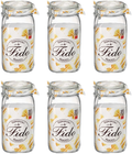 Ensemble de bocaux Bormioli Rocco - Bocaux carrés - Fido - 1,5 L - 6 pièces