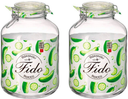 Ensemble de bocaux Bormioli Rocco - Weckpot - Fido - 5 L - 2 pièces